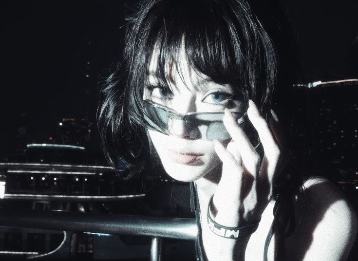 Dark portrait with sunglasses